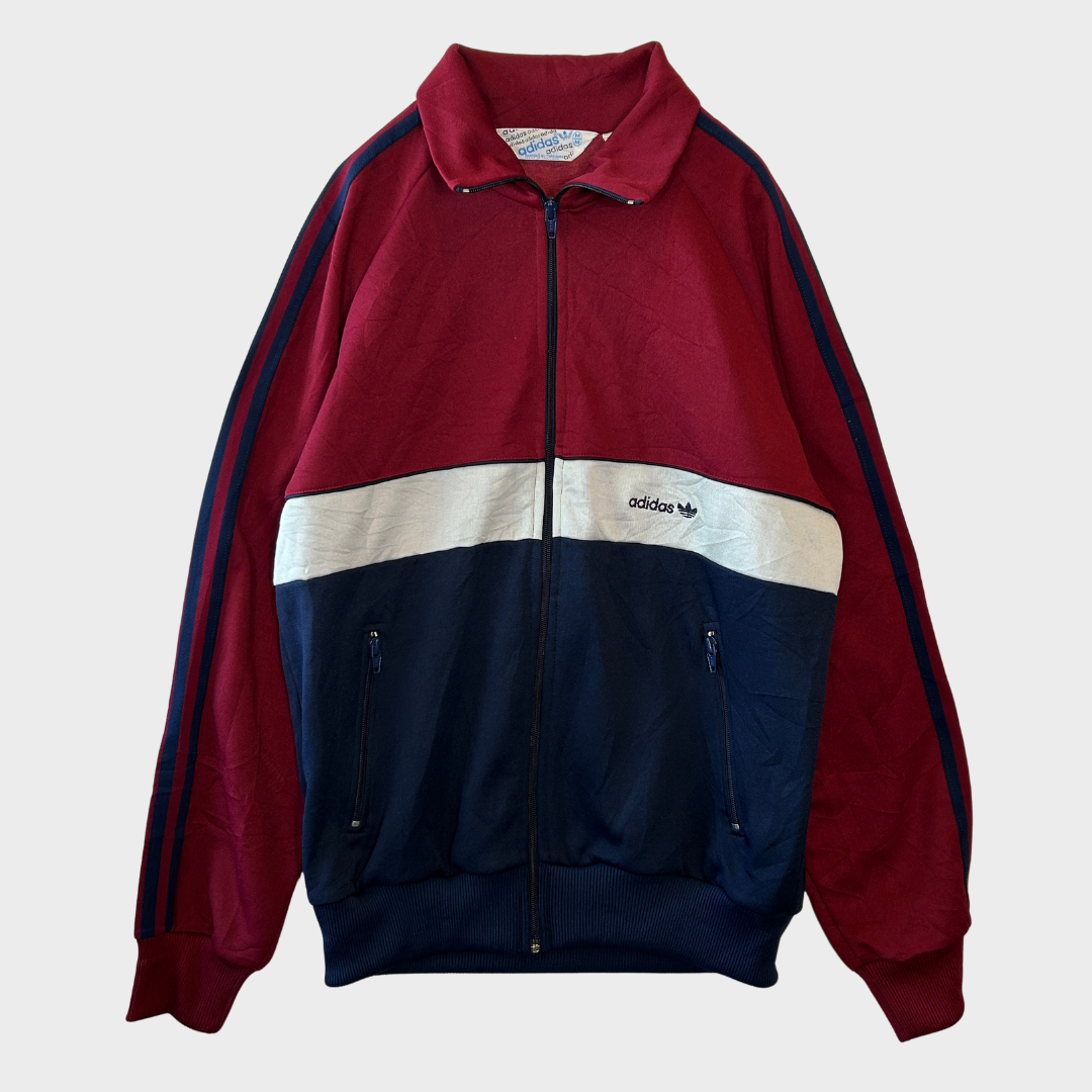 80's Adidas トラックジャケット 赤、ネイビー、グレー M /A5997J-SO