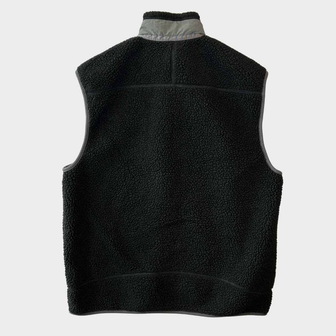 00's Patagonia retro x vest パタゴニア レトロ X ベスト フリース ブラック (XL)/B3142V-SO
