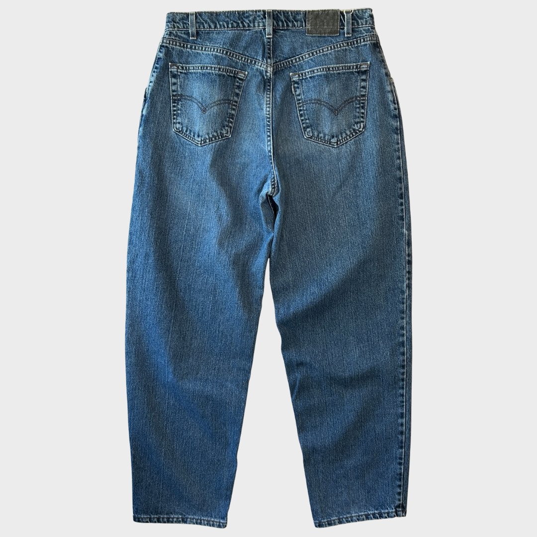 90's Levi's Silber Tab Buggy Pleated デニムパンツ 青 (36×32)/A7350P-SO
