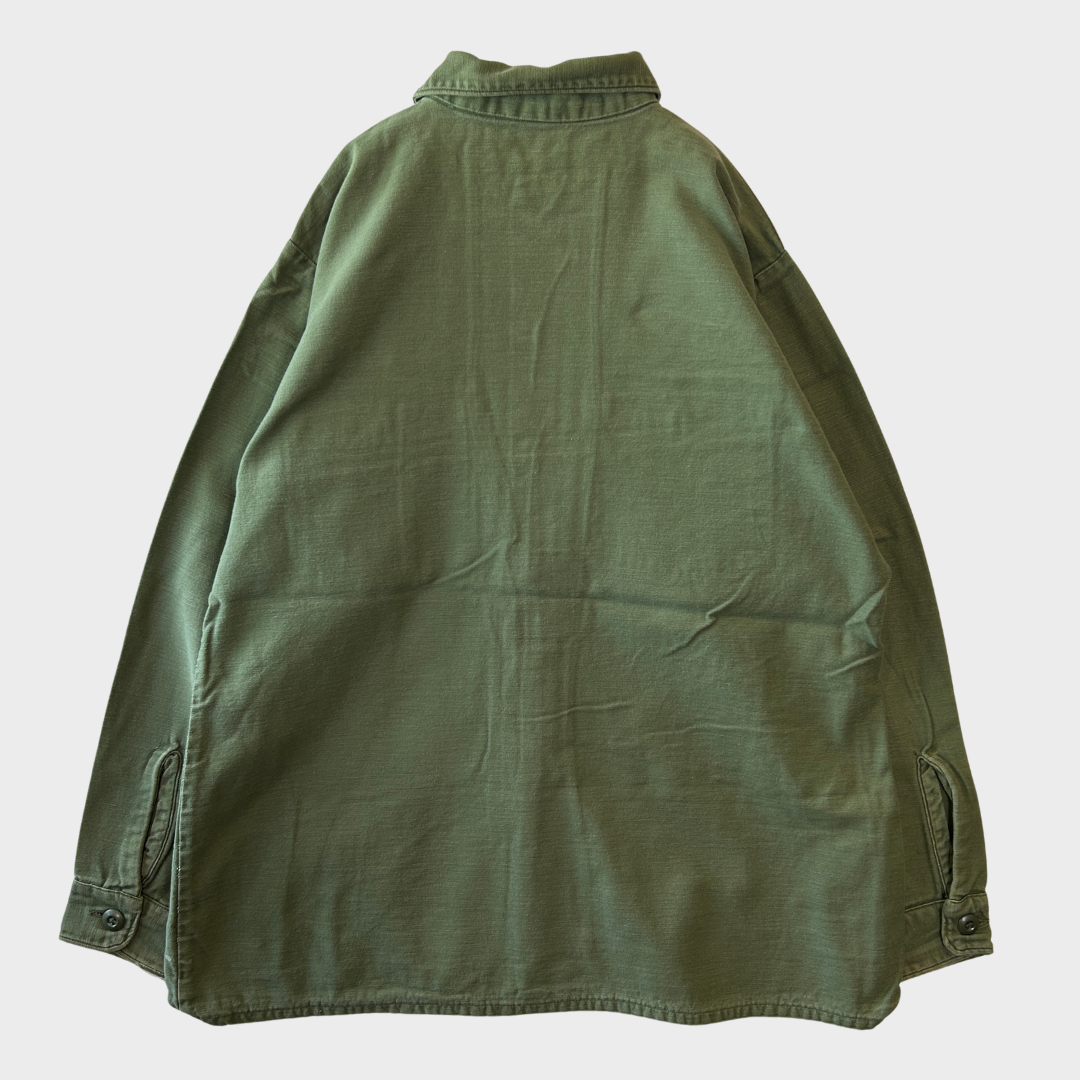 70's US ARMY ユーティリティーシャツ OG 107 ミリタリー カーキ (L)/A4963SH-SO