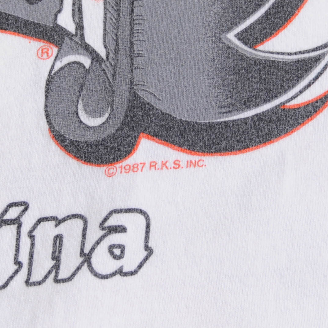 90's HARLEY DAVIDSON ファイヤーイーグル ロングスリーブ プリントTシャツ 白(LG)/A2662T-SO