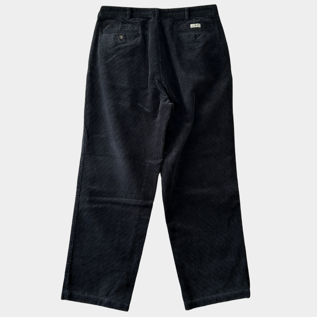00's Polo Ralph Lauren corduroy pants ポロ ラルフローレン コーデュロイ パンツ ブラック ダークネイビー (36 30) /B3041P-SO
