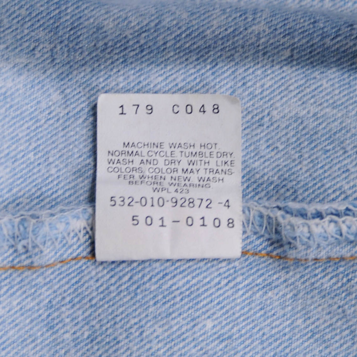 90's Levi's 501 USA ブリーチ薄青(W38L32)/A3608P-S