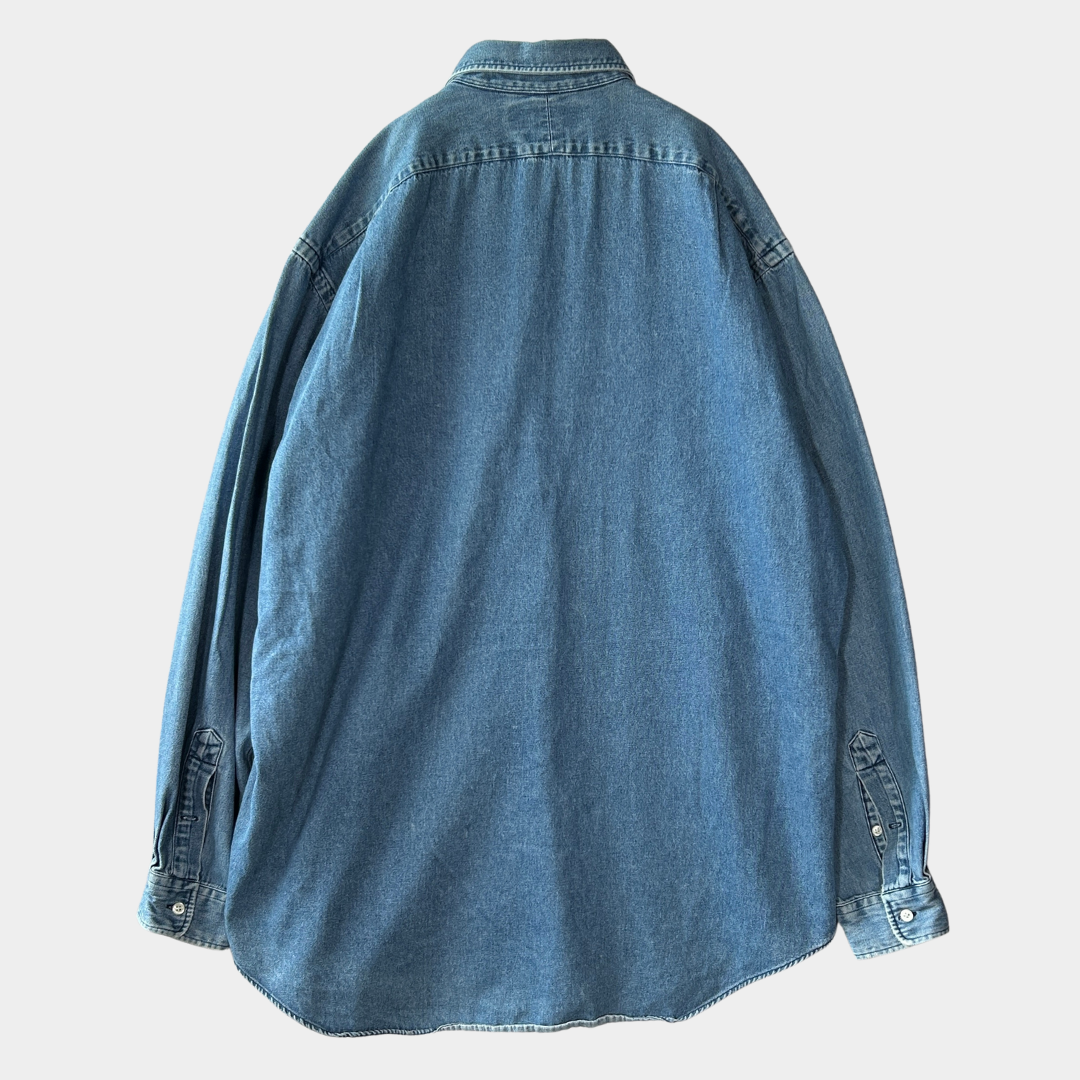00's Polo by Ralph Lauren denim デニム シャツ ブルー (XL)/A2927SH-SO