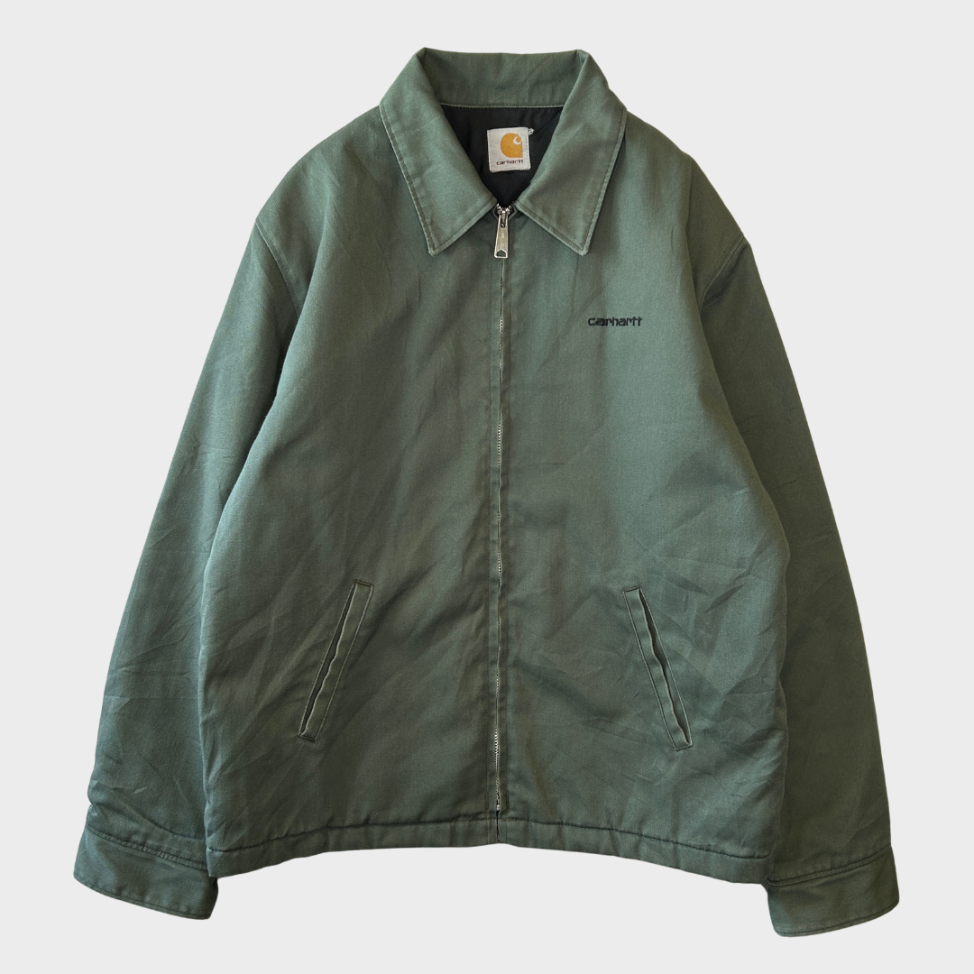 00's Carhartt コットンツイル ジャケット グリーン (不明)/A8298J-SO