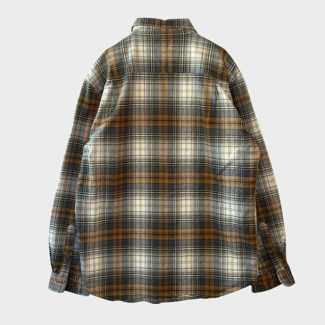 00's Carhartt カーハート チェックシャツ 黒白茶 (L)/A7935SH-SO