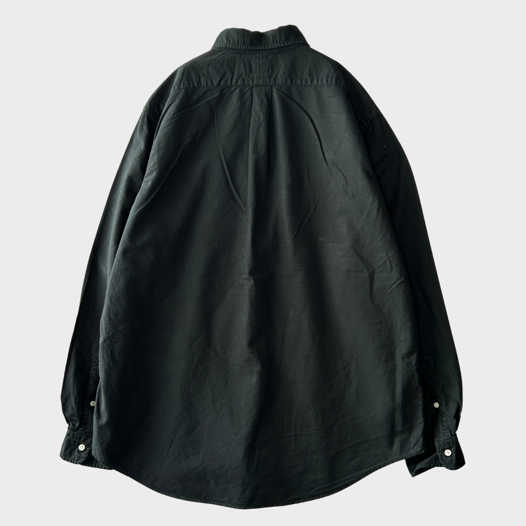 00's Ralph Lauren ラルフローレン 無地シャツ 黒 (XL)/A7920SH-SO