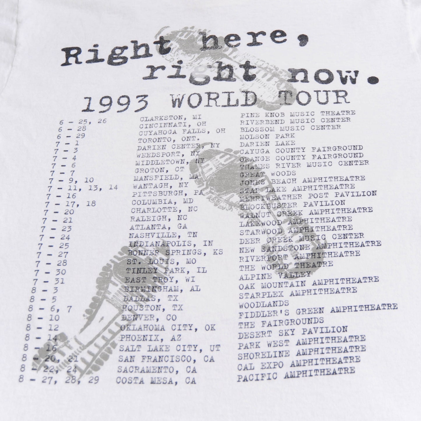 90's VANHALEN 1993ツアー Tシャツ (L)/A3687T-S