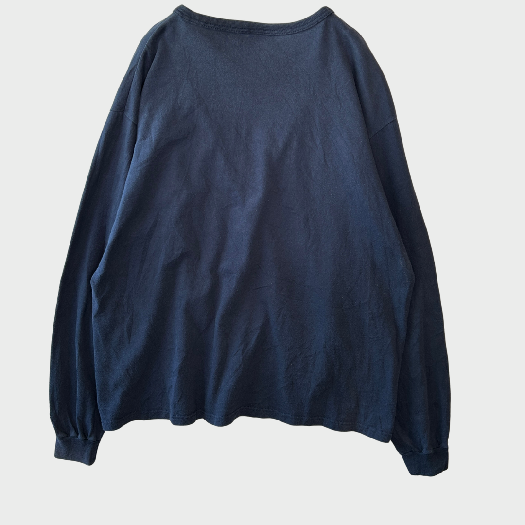 90's Champion SNOWMASS プリント ロンT ネイビー (2XL)/A7124T-SO