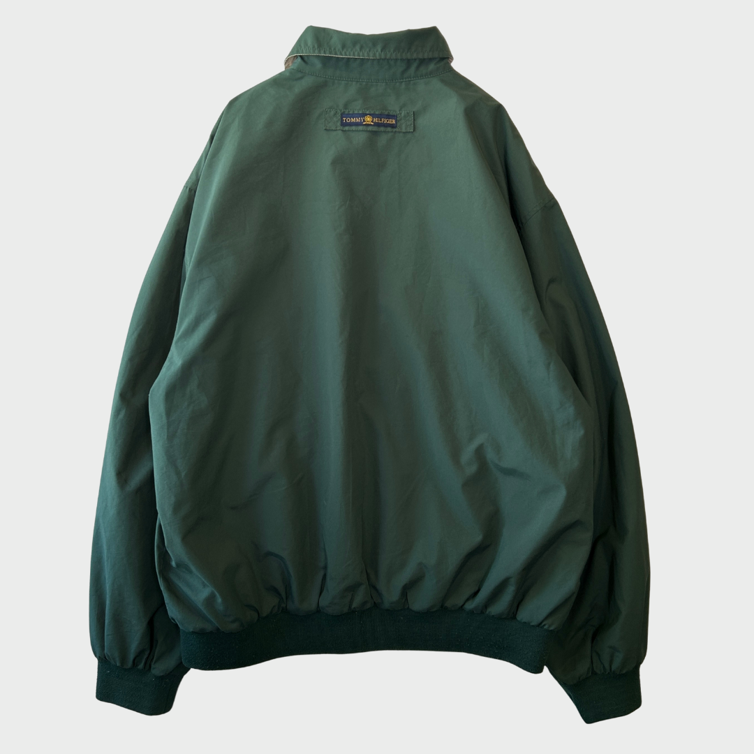 00's Tommy Hilfiger スウィングトップ 緑 (L)/A8202O-SO