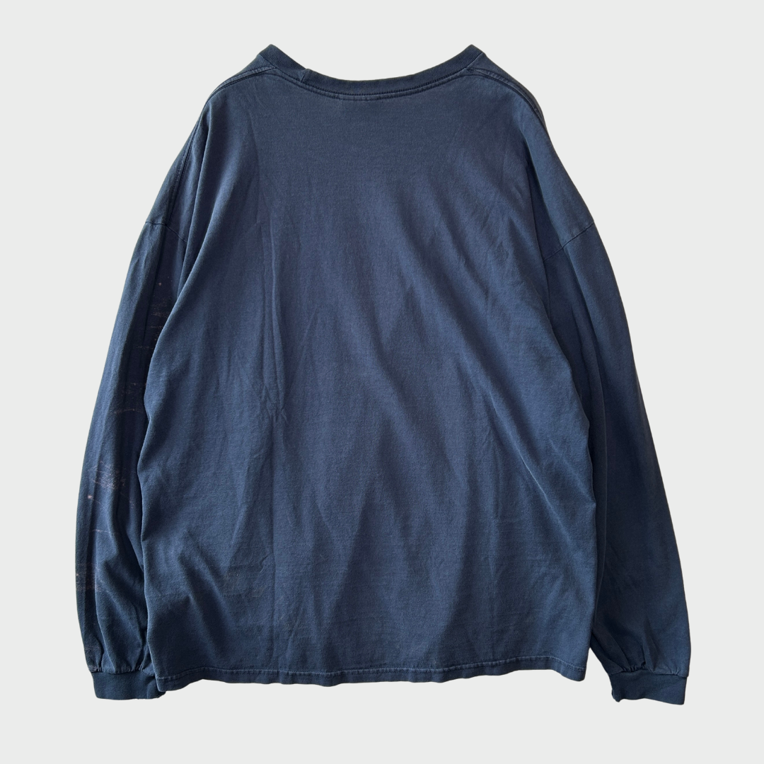 00's NIKE ナイキ ロングTシャツ 紺 (XL)/B3044T-SO