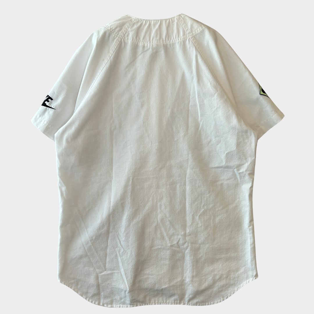 90's NIKE BOSTON ベースボールシャツ 半袖シャツ 白 (L)/B2347S-SO
