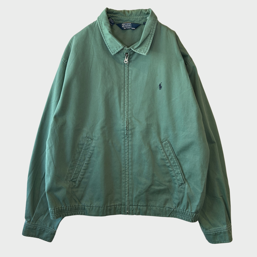 90's Polo Ralph Lauren スウィングトップ 灰緑 (XL)/B1797O-SO