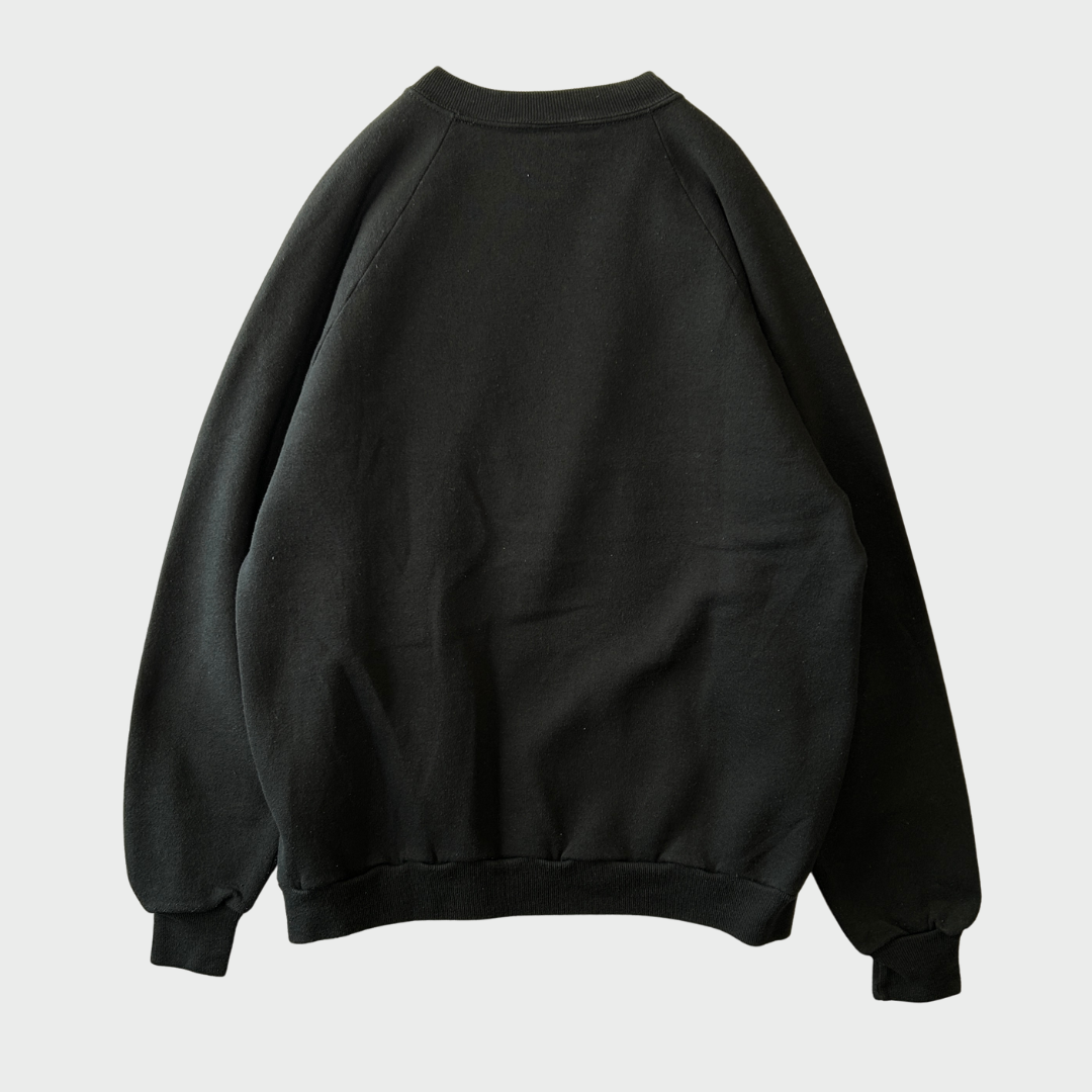 80's Disney ミッキー ラグラン スウェット 黒 XL /A8263S-SO