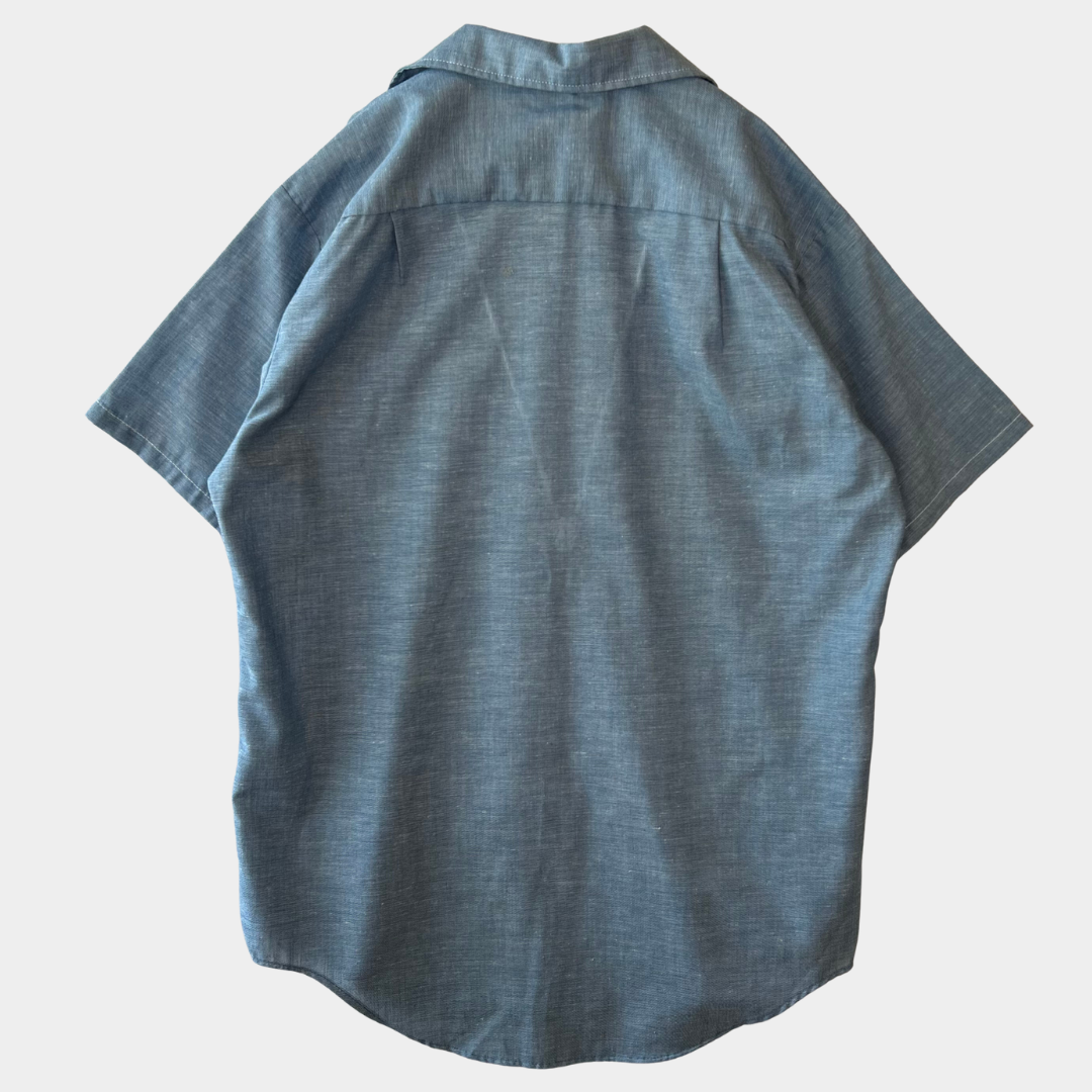70's BIG MAC 半袖シャンブレーワークシャツ J.C.Penney (M)/A6626SH-SO