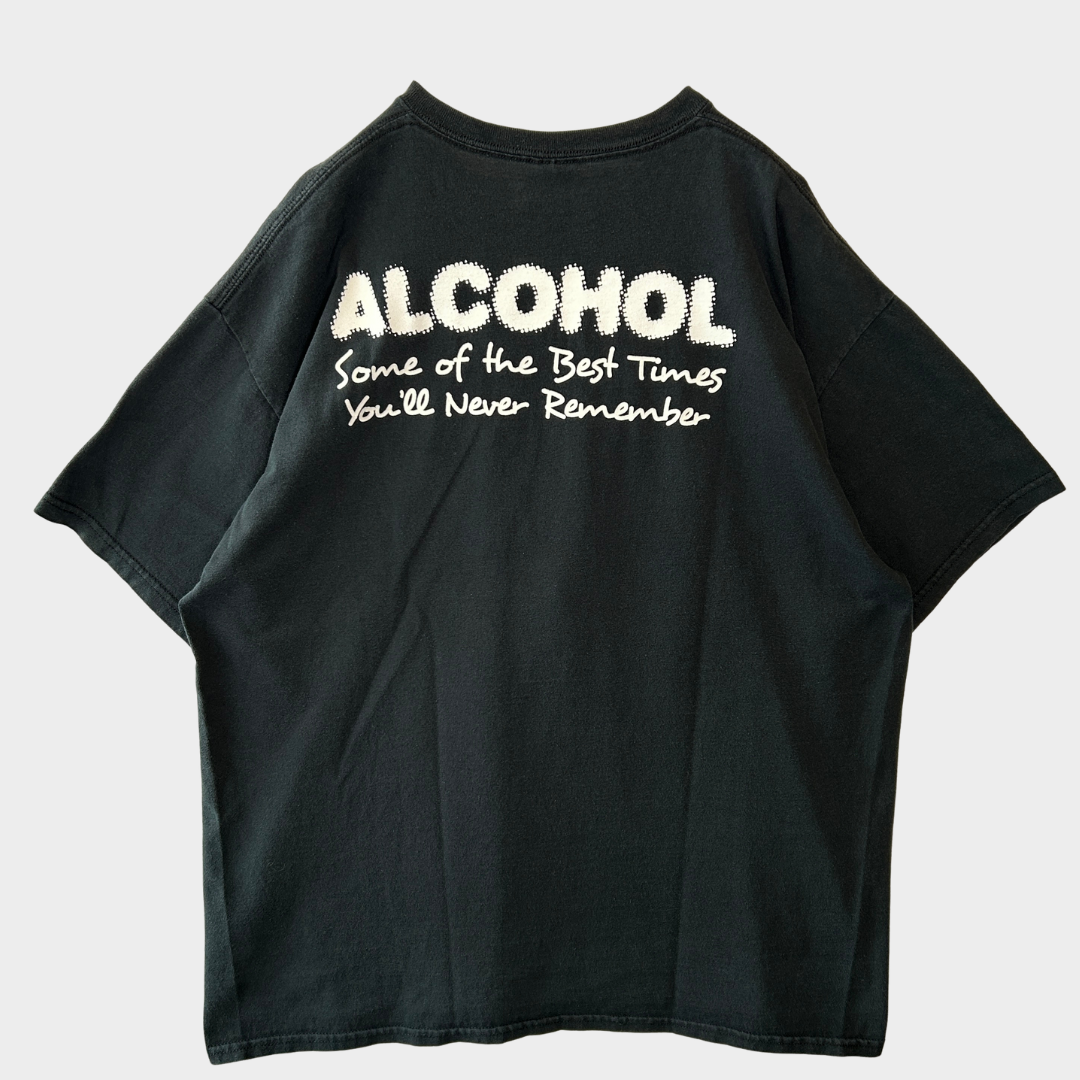 00's GILDAN ブラッド・ペイズリー ALCOHOL ジャックダニエルパロディ Tシャツ 黒 XL/B1929T-SO