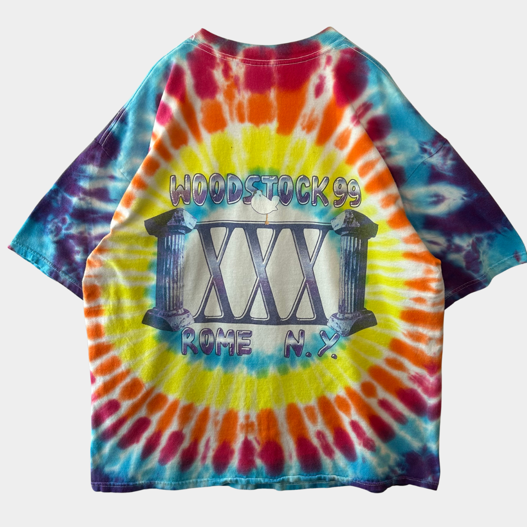 90's Wood Stock 99' ウッドストック タイダイTシャツ GILDAN (XL)/A2722T-SO