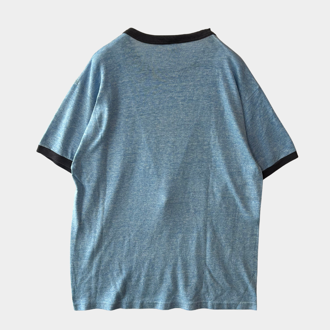 80's Russell ラッセル TEMPE リンガーTシャツ 青(M)/A6998T-SO