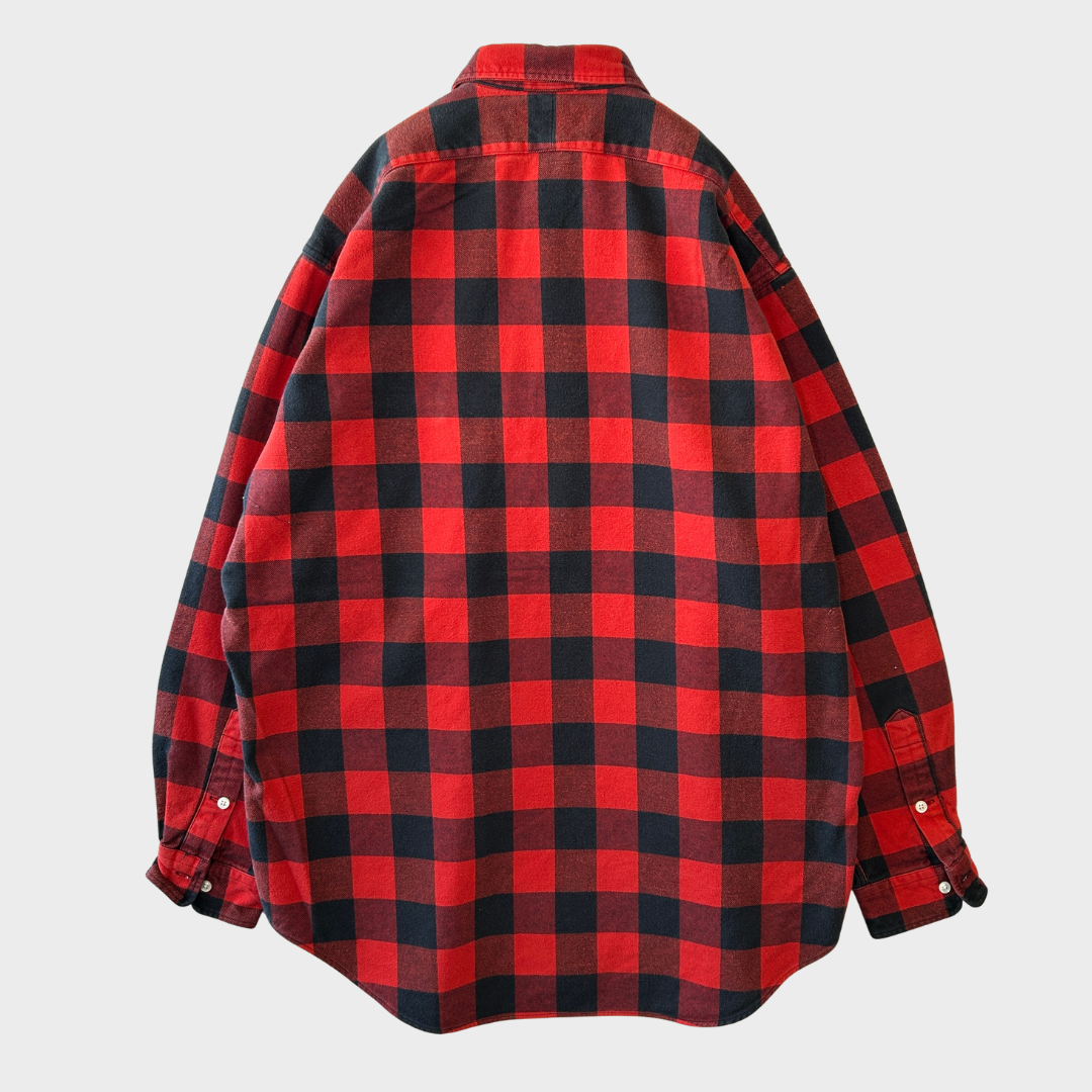 00's Ralph Lauren ラルフローレン チェックシャツ 赤黒 (L)/A7729S-SO