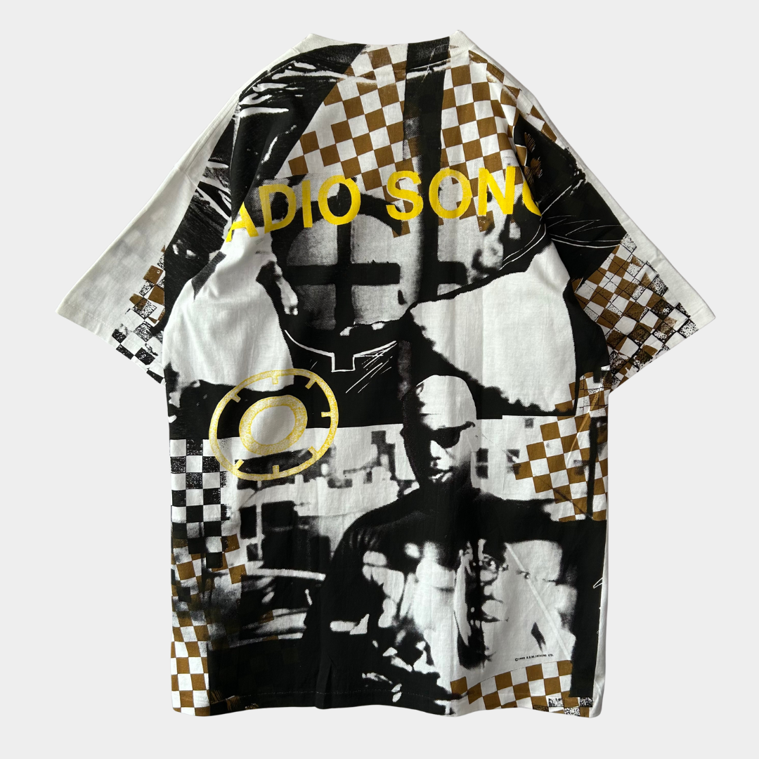 90's R.E.M ”RADIO SONG"オールオーバープリントTシャツ Lee 白(XL)/A6717T-SO