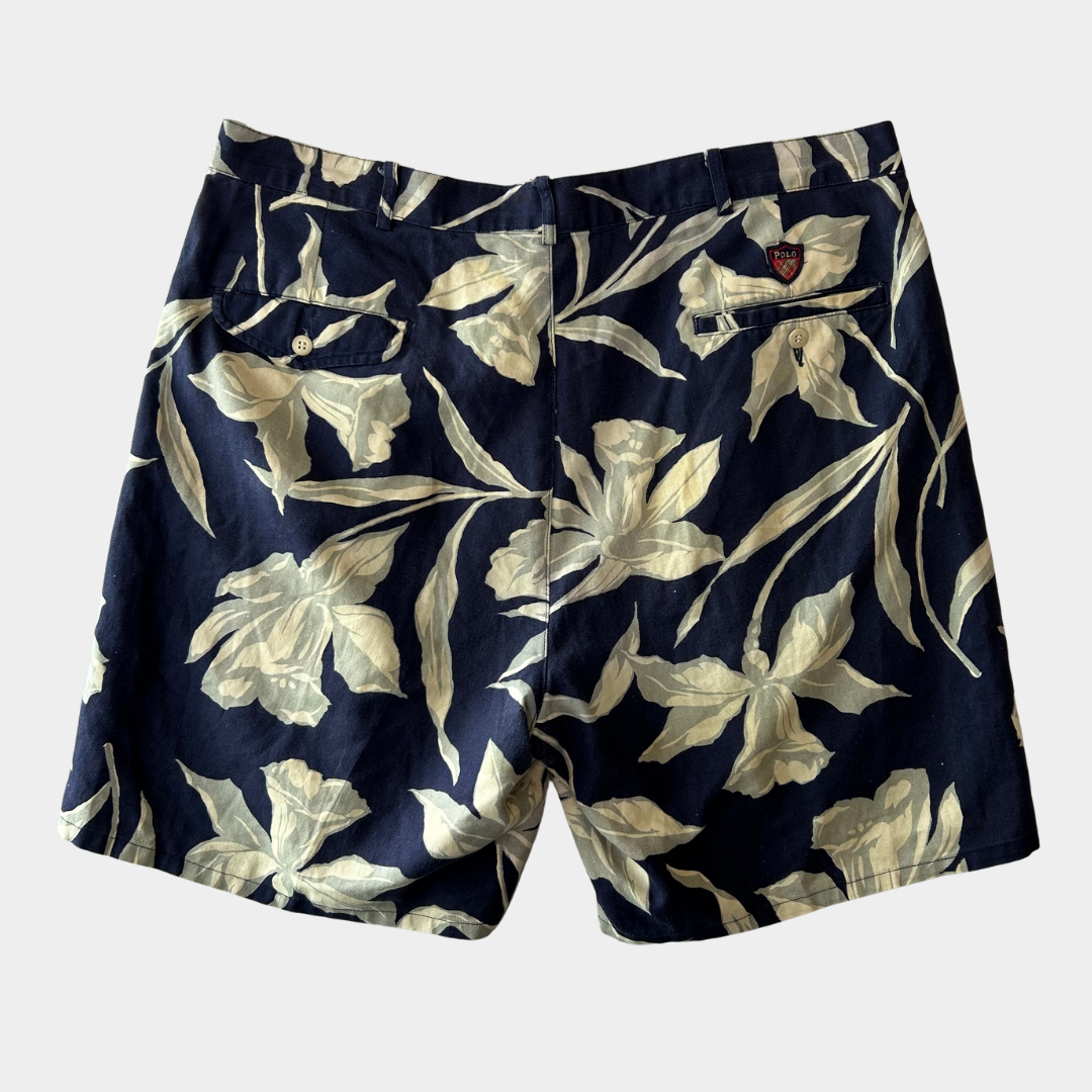90's Polo Ralph Lauren”THE CLASSIC GOLF SHORT" アロハショーツ リネン/コットン混紡 (W38)/A3910P-SO
