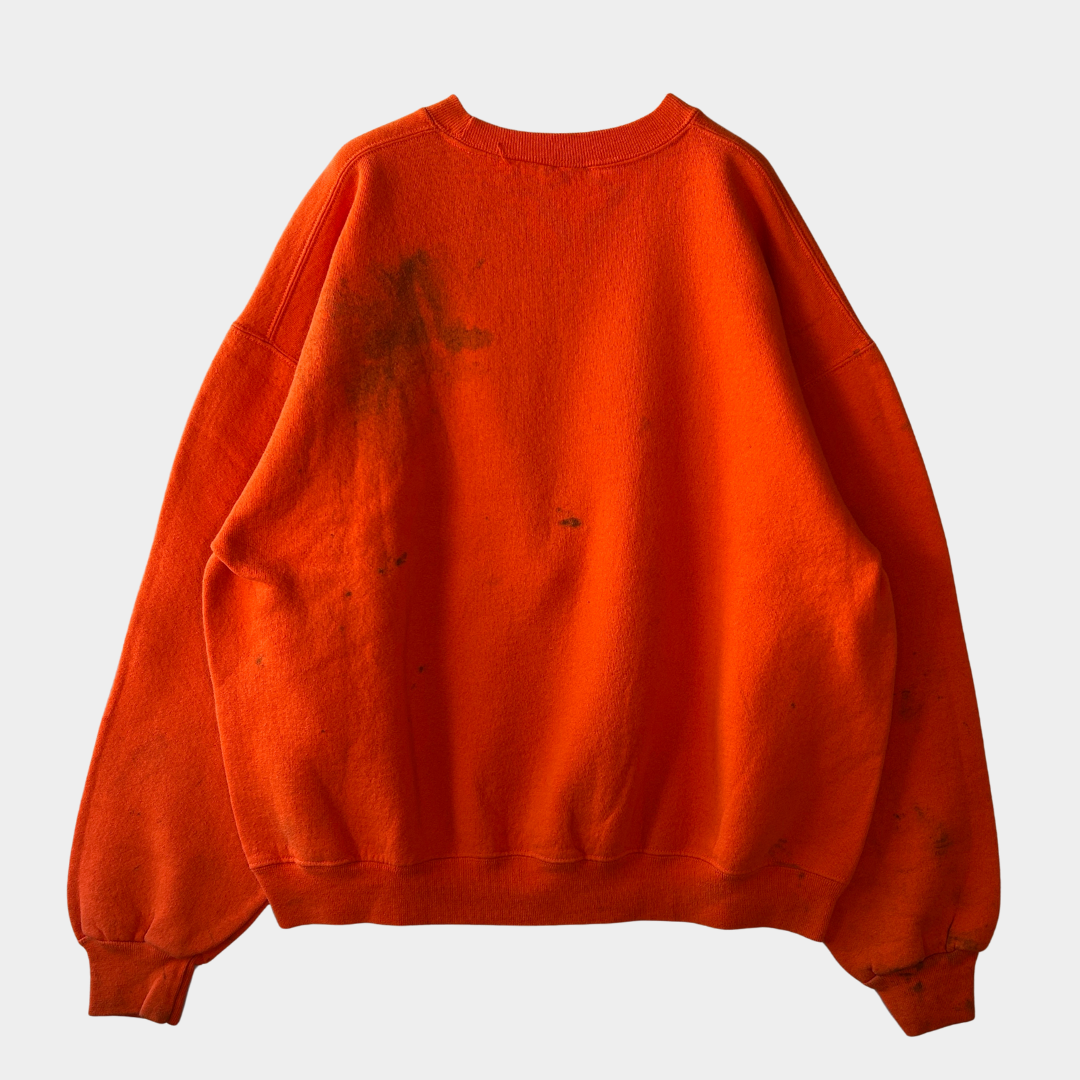 90's ~ RUSSELL ATHLETICS ”CLEMSON” カレッジ スウェット オレンジ (不明)/B1594S-SO