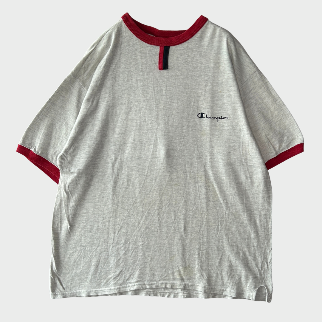 90's champion チャンピオン logo ロゴ Tシャツ チョコチン(XL)/A2346T-SO