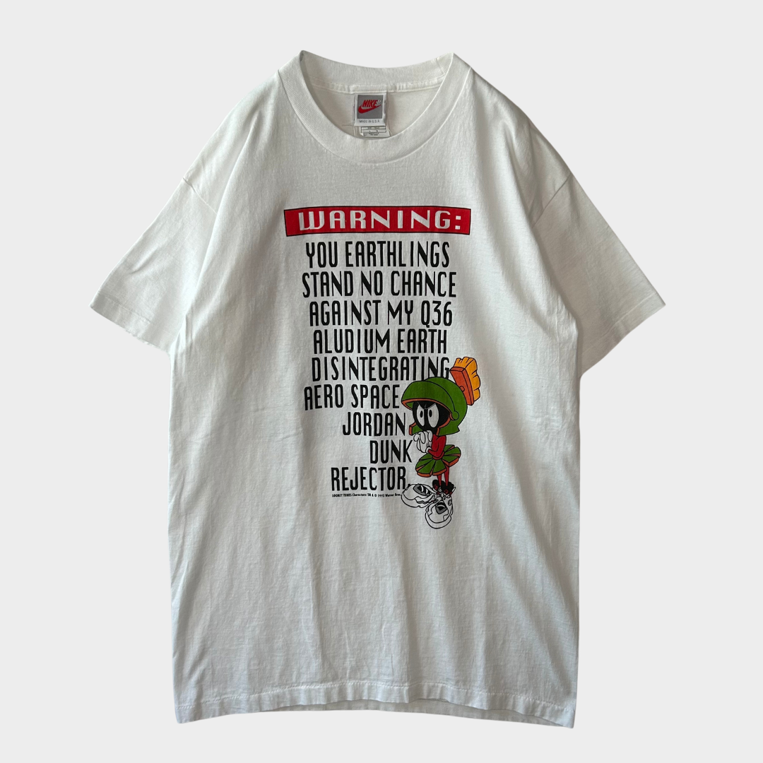 90's NIKE Space Jam マービン マイケル・ジョーダン Movie Tシャツ 白 (L)/B2168T-SO