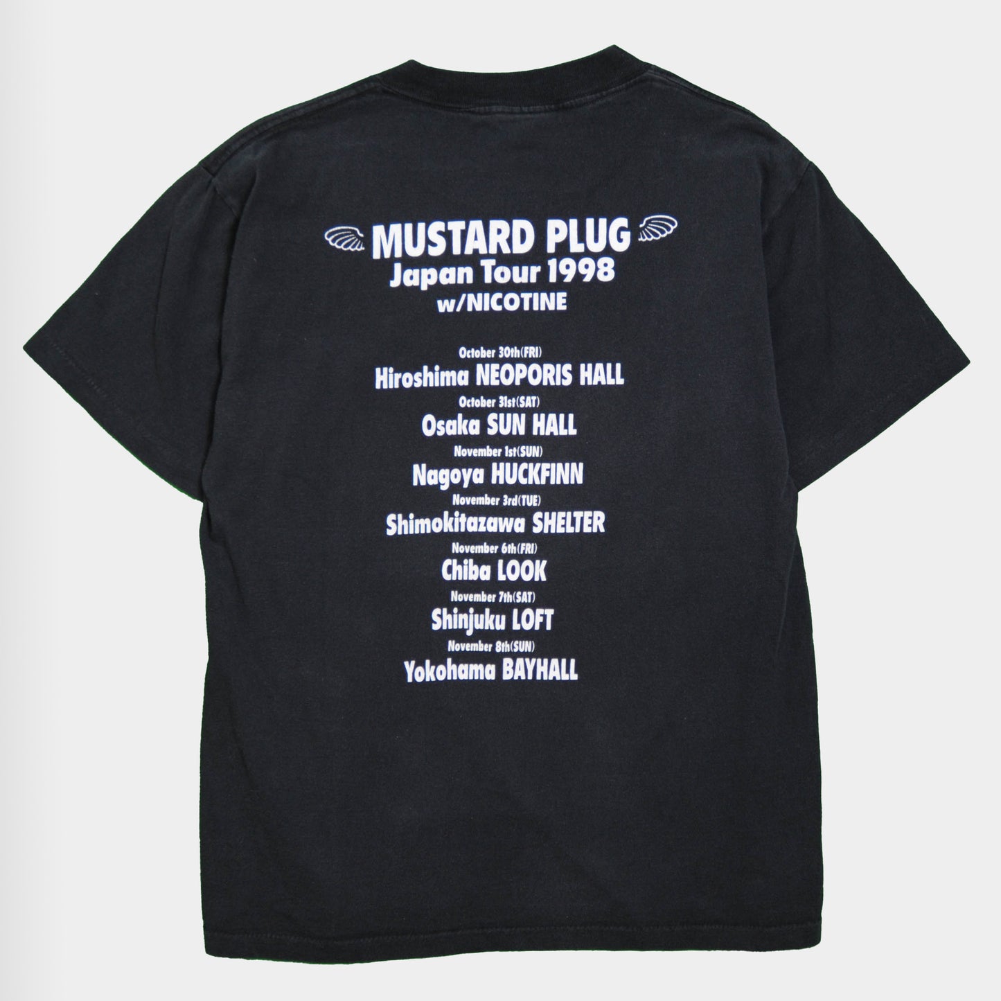 1998 Mustard Plug 日本ツアーTシャツ 黒(M)/A2744T