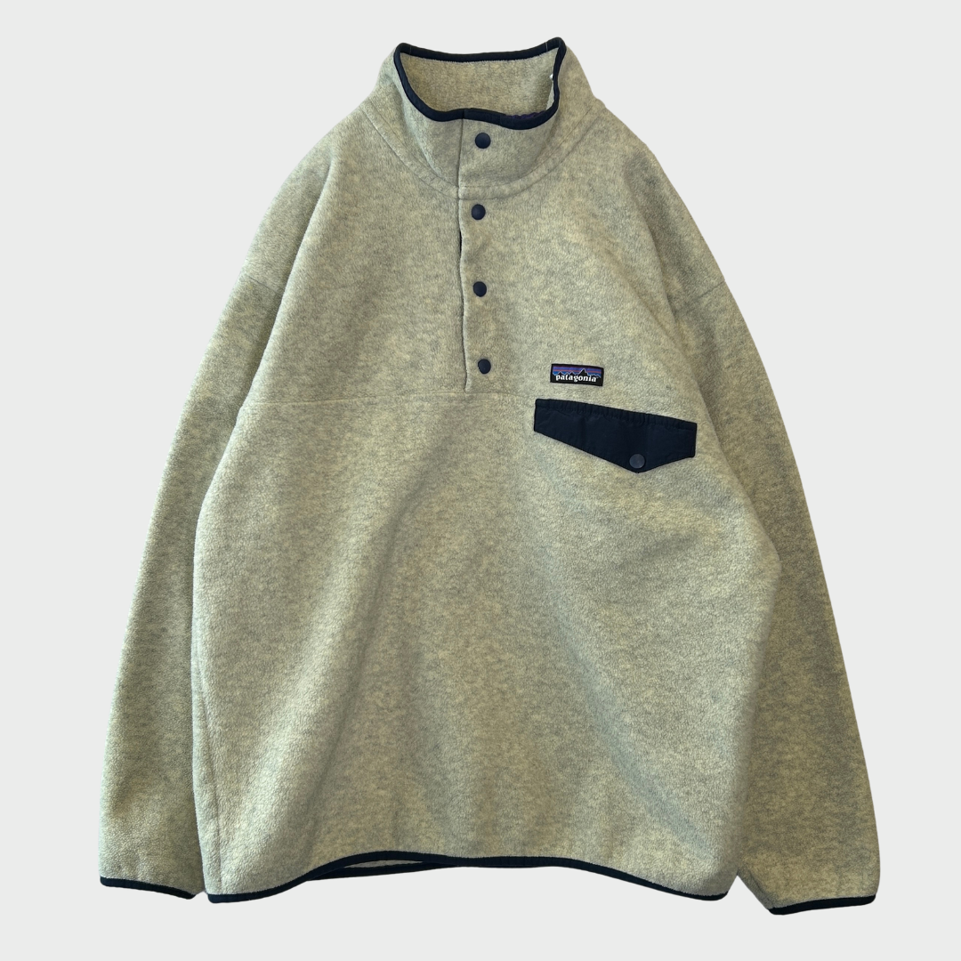 00's Patagonia シンチラスナップT フリースジャケット オートミール
