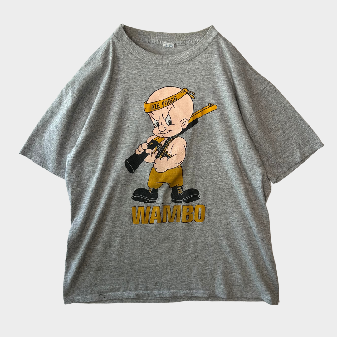 80's ARTEX WAMBO AIR FORCE Tシャツ グレー(L)/A3821T-SO