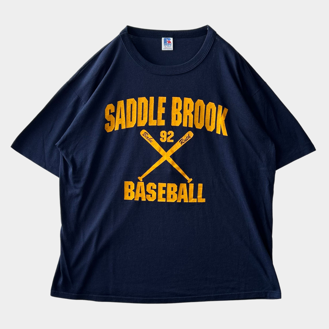 80's Russel athletic "SADDLE BROOK BASEBALL" Tシャツ (XL)/A6938T-SO