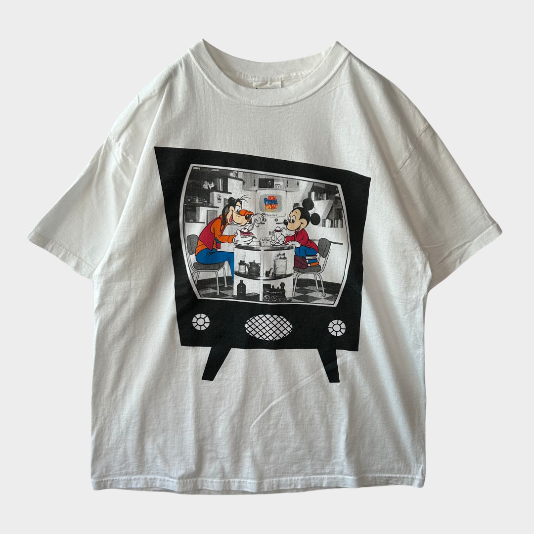 00's Wolt Disney World ミッキー&グーフィー 白 (XL)/B2375T-SO