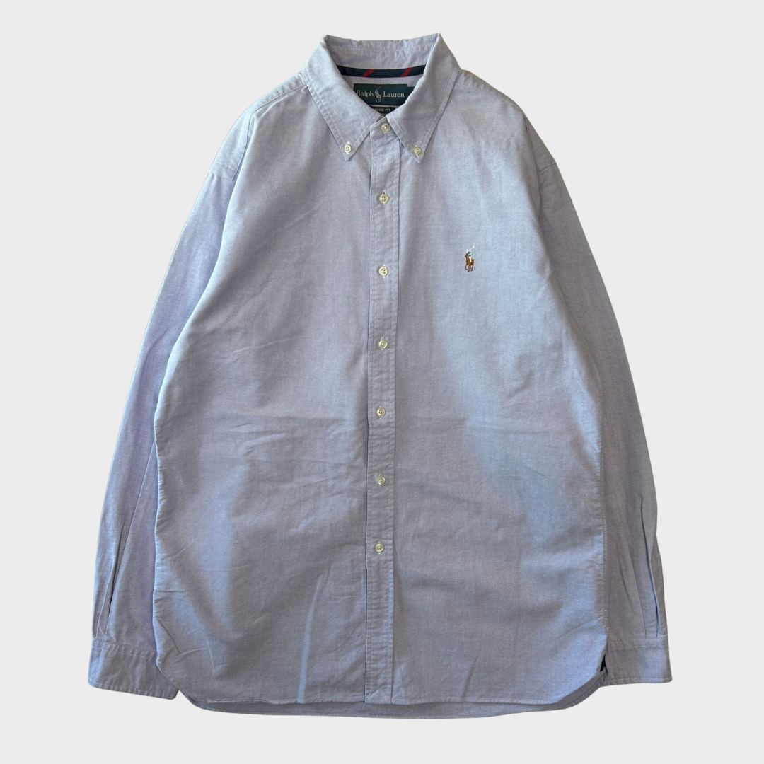 00's Ralph Lauren ラルフローレン オックスフォードシャツ 薄紫(L)/A8286SH-SO