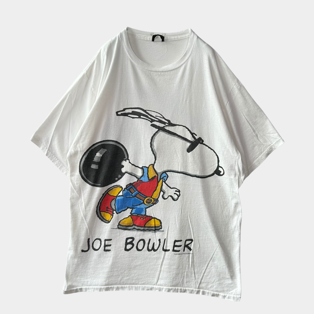 90's Changes JOE BOWLER スヌーピー 両面プリントTシャツ 白」(XL)/B2377T-SO