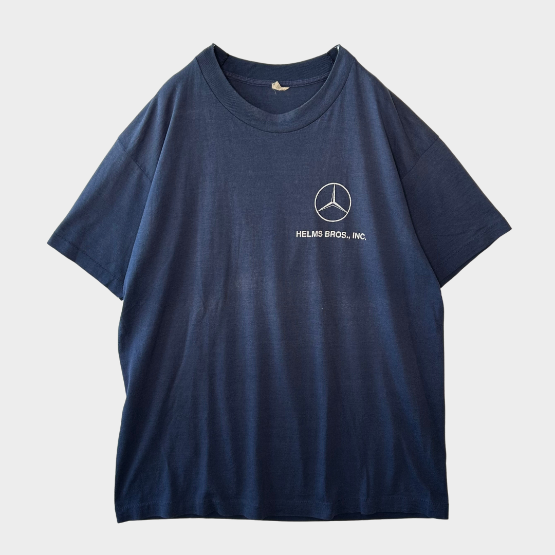 90's Screen Stars ベンツ HELMS BROS, INC. Tシャツ ネイビー (XL)/A6374T-SO