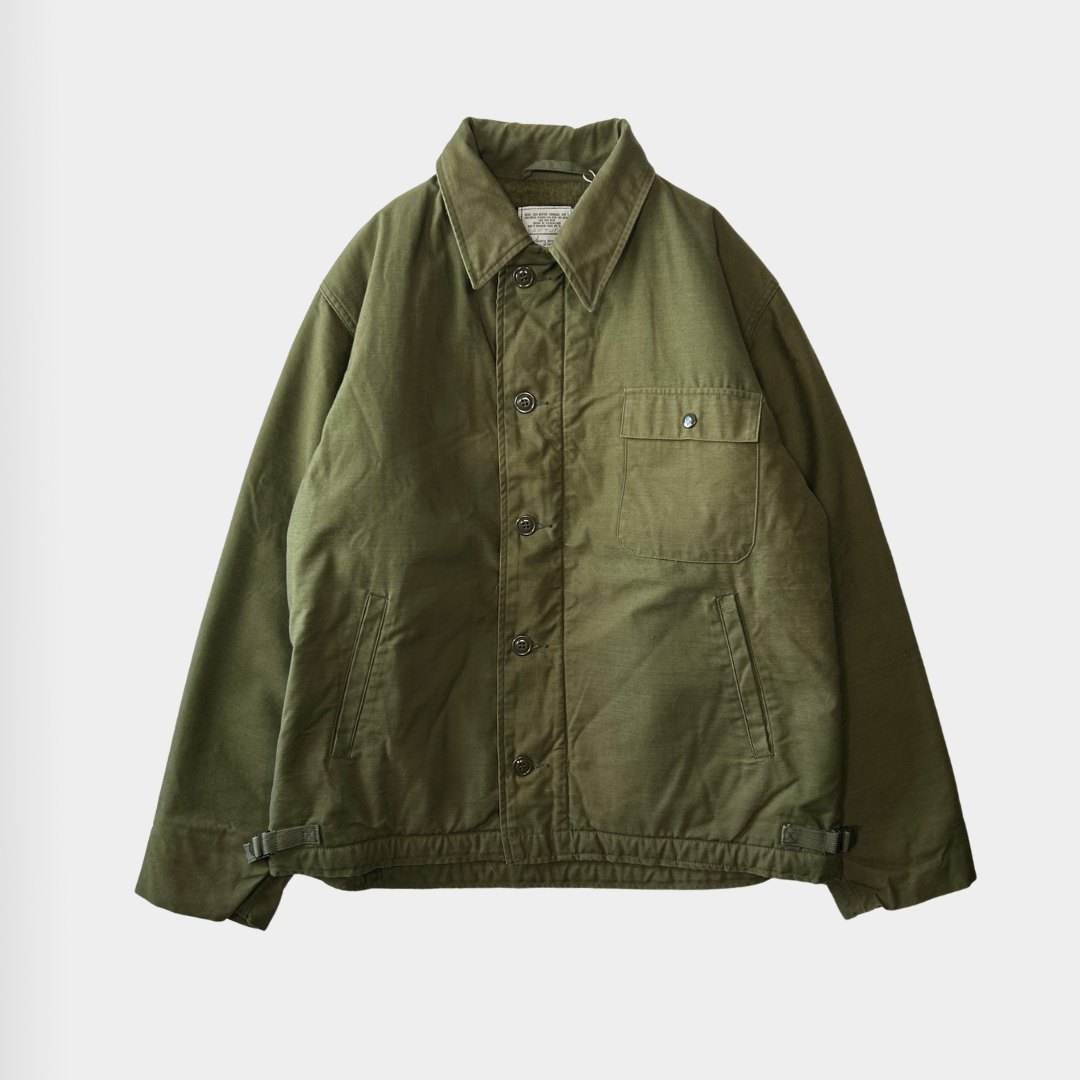 80's U.S.NAVY A2 デッキジャケット(L)/A6038J-SO