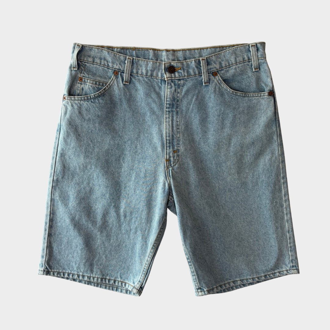 90's Levi's 550 USA製 リーバイス ショーツ ハーフパンツ オレンジタブ 薄青 (W36)/B2097P-SO