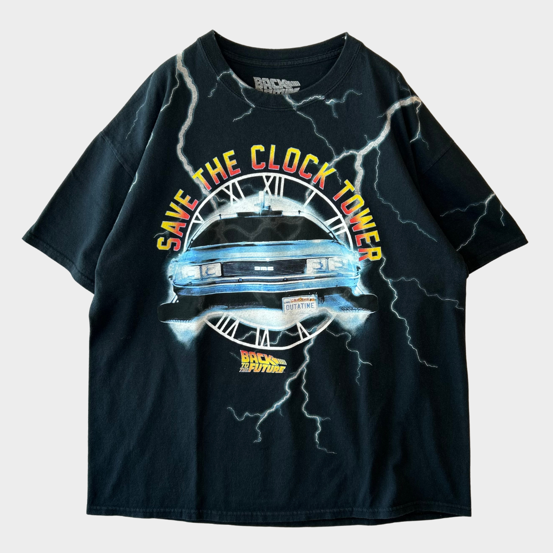00's BACK TO THE FUTURE 映画 両面プリント ムービーTシャツ 黒 L/A7253T-SO