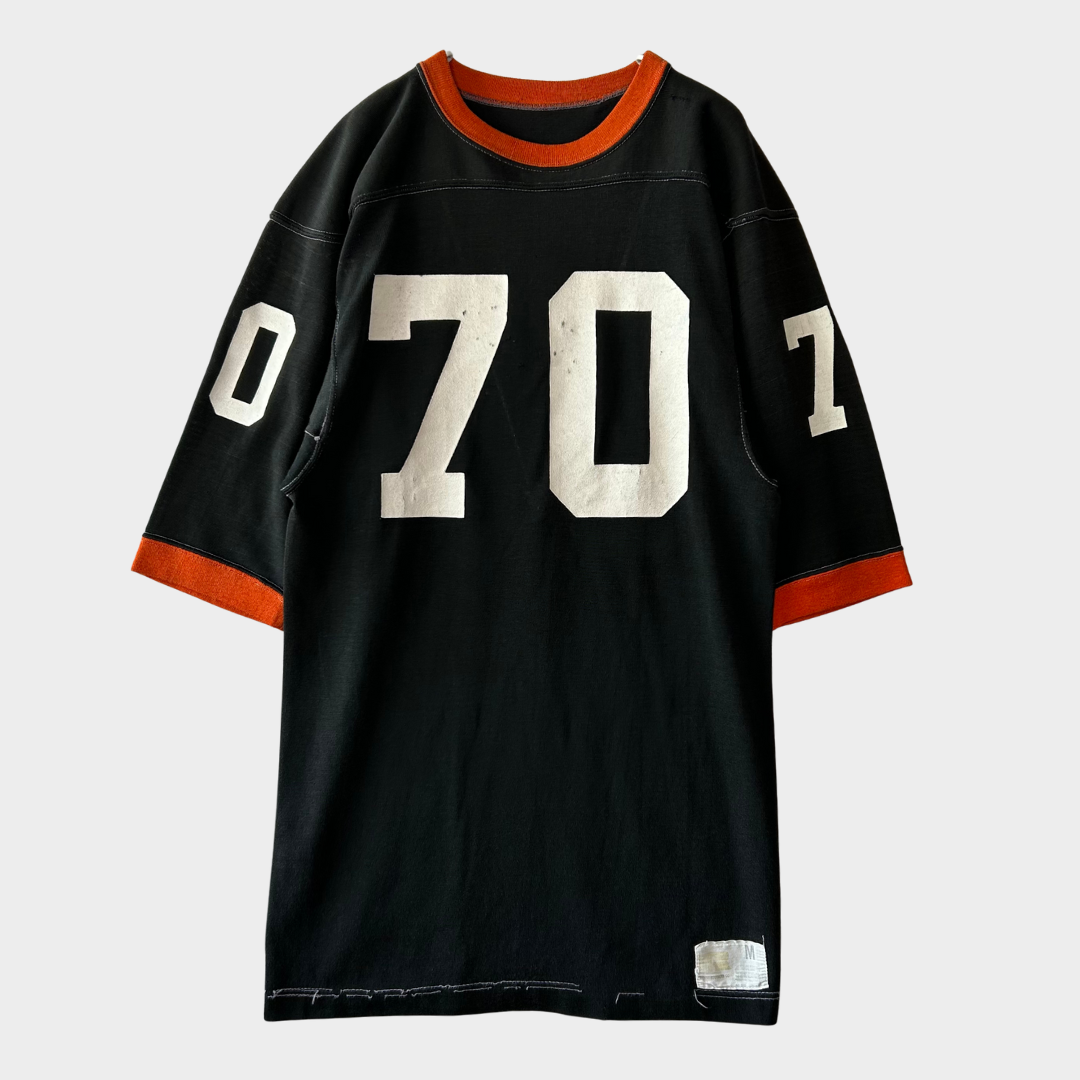 70's Russell Athletic 70 ナンバリングTシャツ 黒 (M)/A7209T-SO
