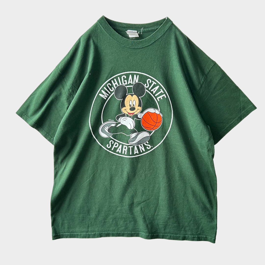 00's SOFFE MICHIGAN STATE SPARTANS T-shirt 緑 (サイズ不明)/A4116T-SO