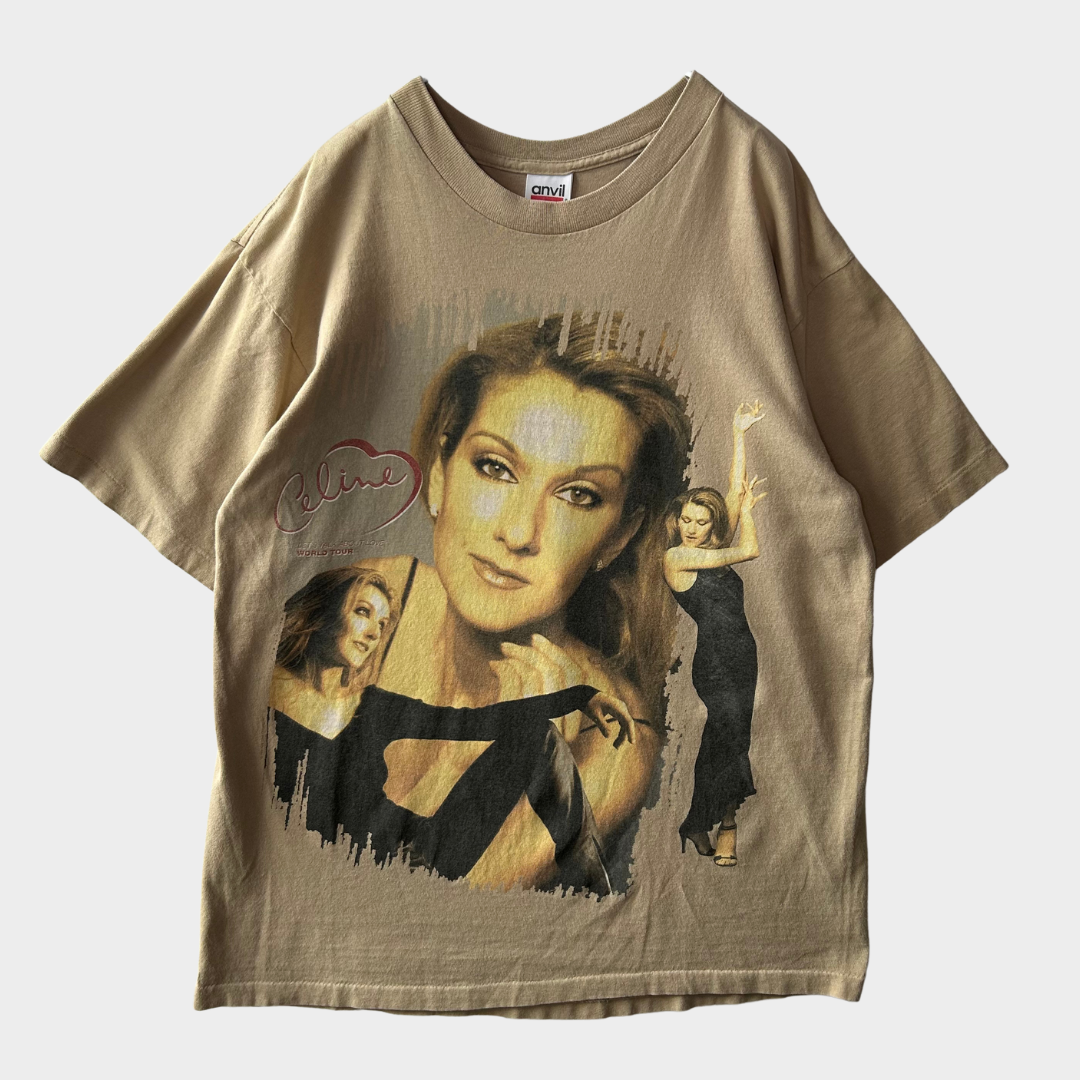 90's anvil Celine Dion セリーヌ ディオン ツアーTシャツ (L)/A6463T-SO