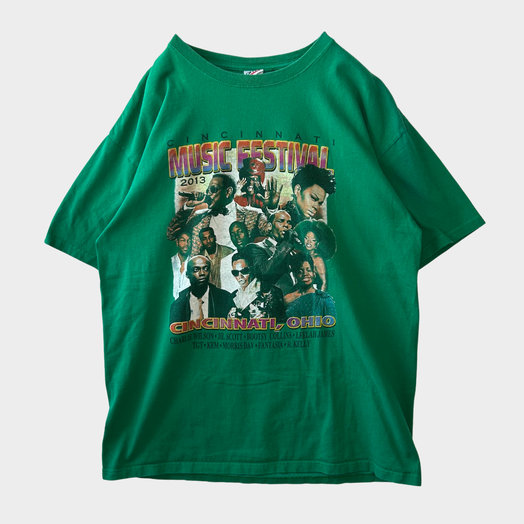 00's anvil CINCINNATI OHIO MUSIC FESTIVAL T-shirt 緑 (XL)/B1981T-SO