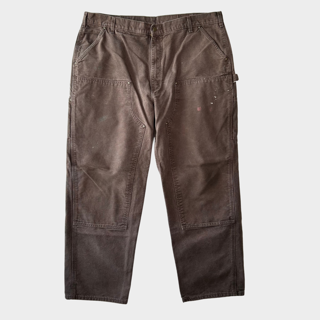 00's Carhartt カーハート ダブルニーパンツ 茶 (42×32)/A6364P-SO