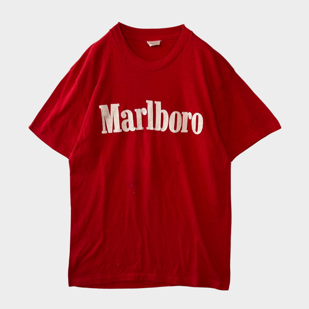 80's Ebert Marlboro ロゴTシャツ Made in USA Tシャツ 赤 (L)/A6401T-SO