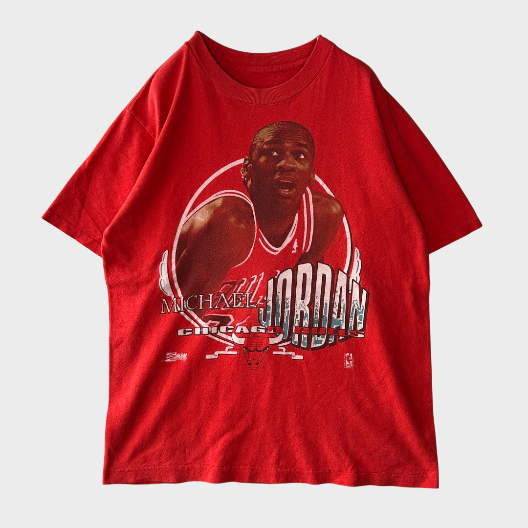 90's NBA Chicago Bulls マイケル・ジョーダン バスケTシャツ 赤 (サイズ不明)/A7595T-SO