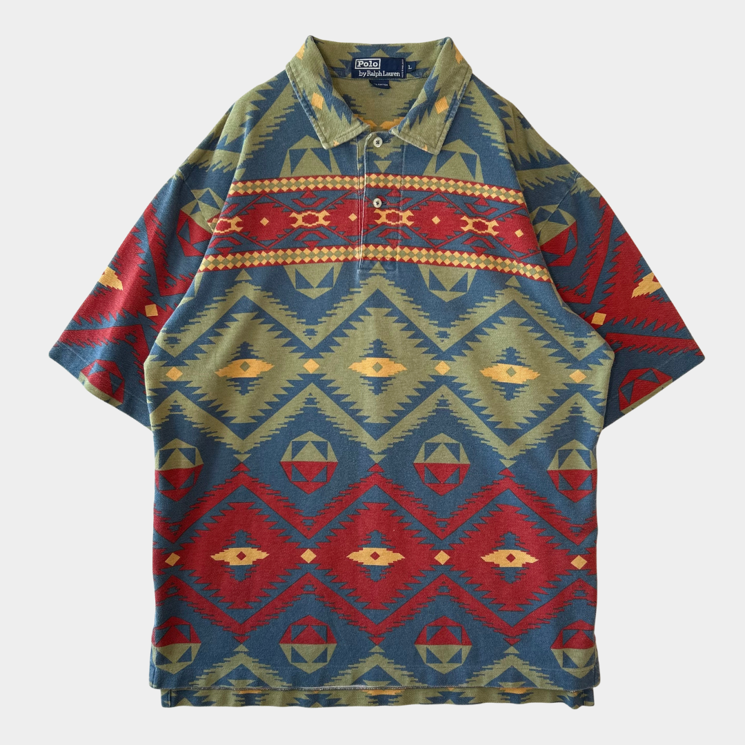 Polo Ralph Lauren ラルフローレン ネイティブ柄ポロシャツ (L)/A3787T-SO