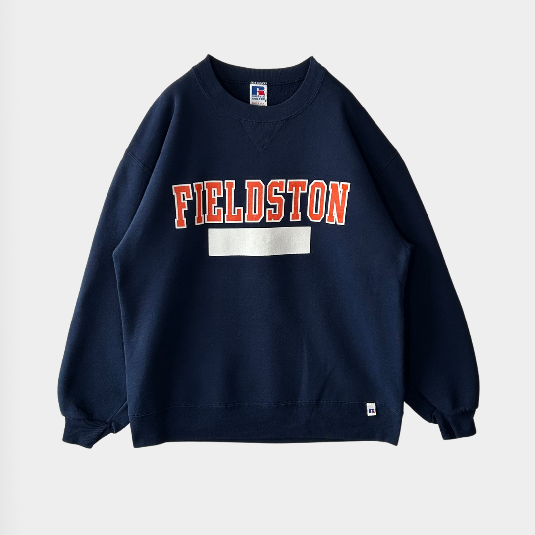 90's RUSSELL ATHLETIC ラッセル Sweat スウェット 紺 (L)/A5231S-SO