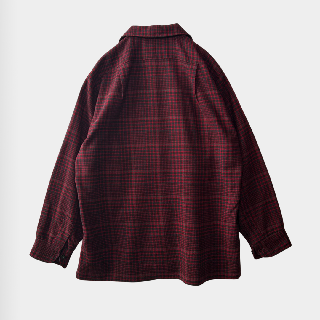 80’s PENDLETON ウールシャツ レッド (M)/A5553SH-SO