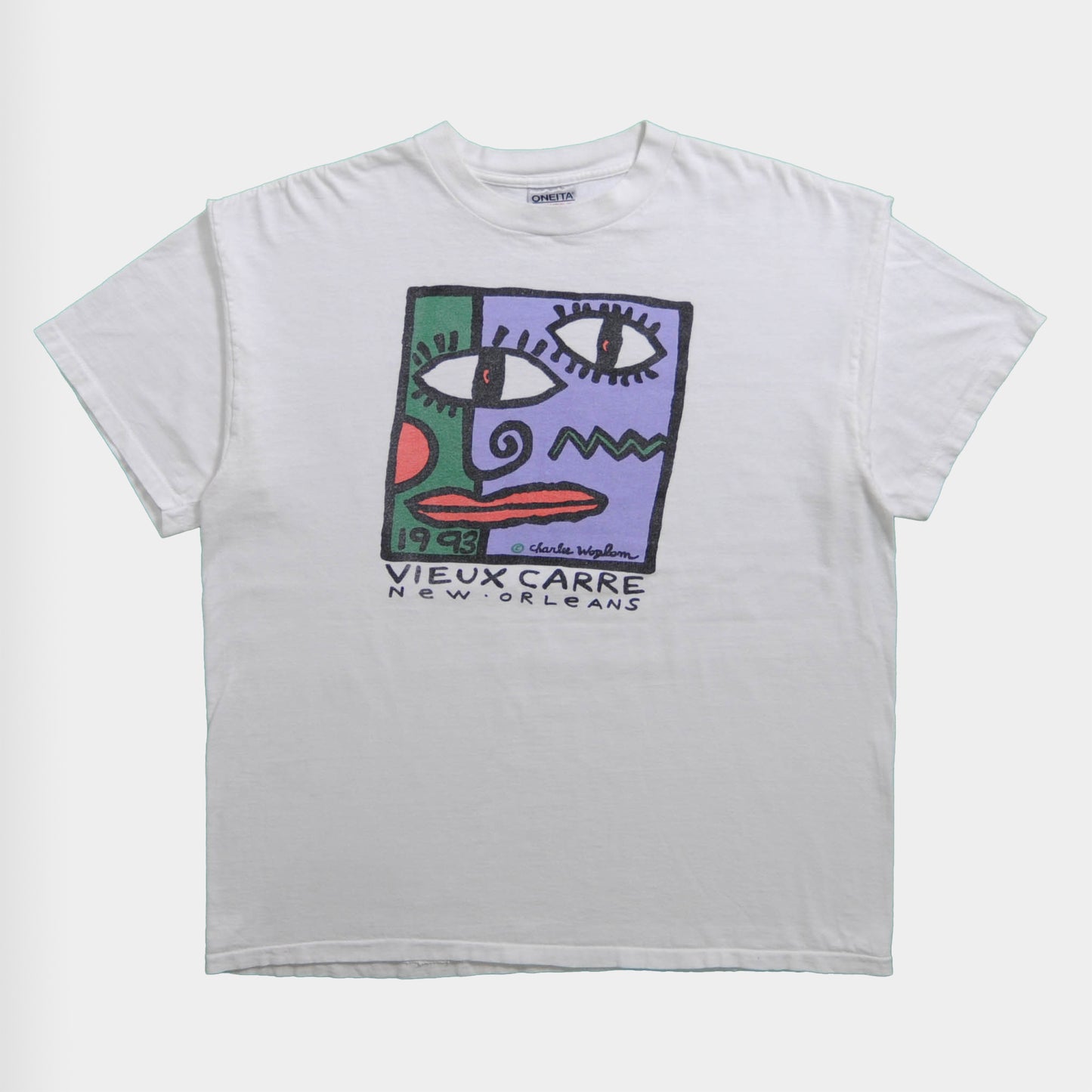 90's Charlee Woglom NEW ORLEANS デザインT 白(XL)/A2327T
